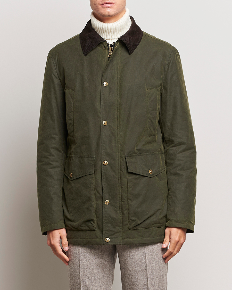 Herre |  | Oscar Jacobson | Colewyn Waxed Padded Jacket Olive