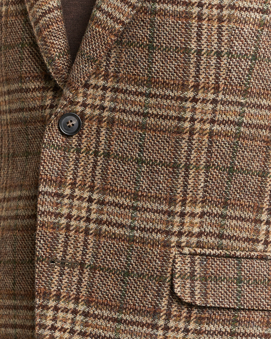 Herre | Dressjakker | Oscar Jacobson | Fogerty Soft Checked Wool Blazer Brown