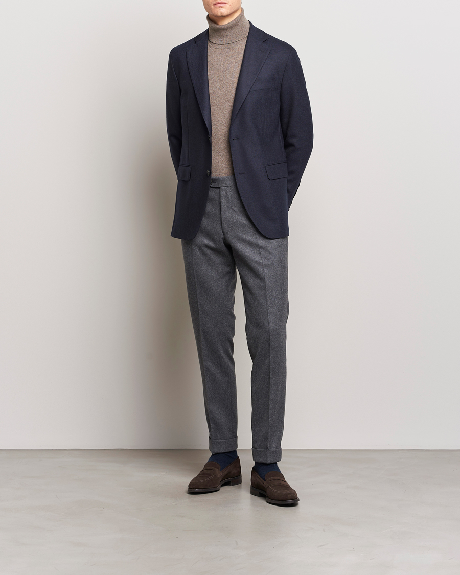 Herre | Dressjakker | Oscar Jacobson | Fogerty Structured Wool Blazer Navy