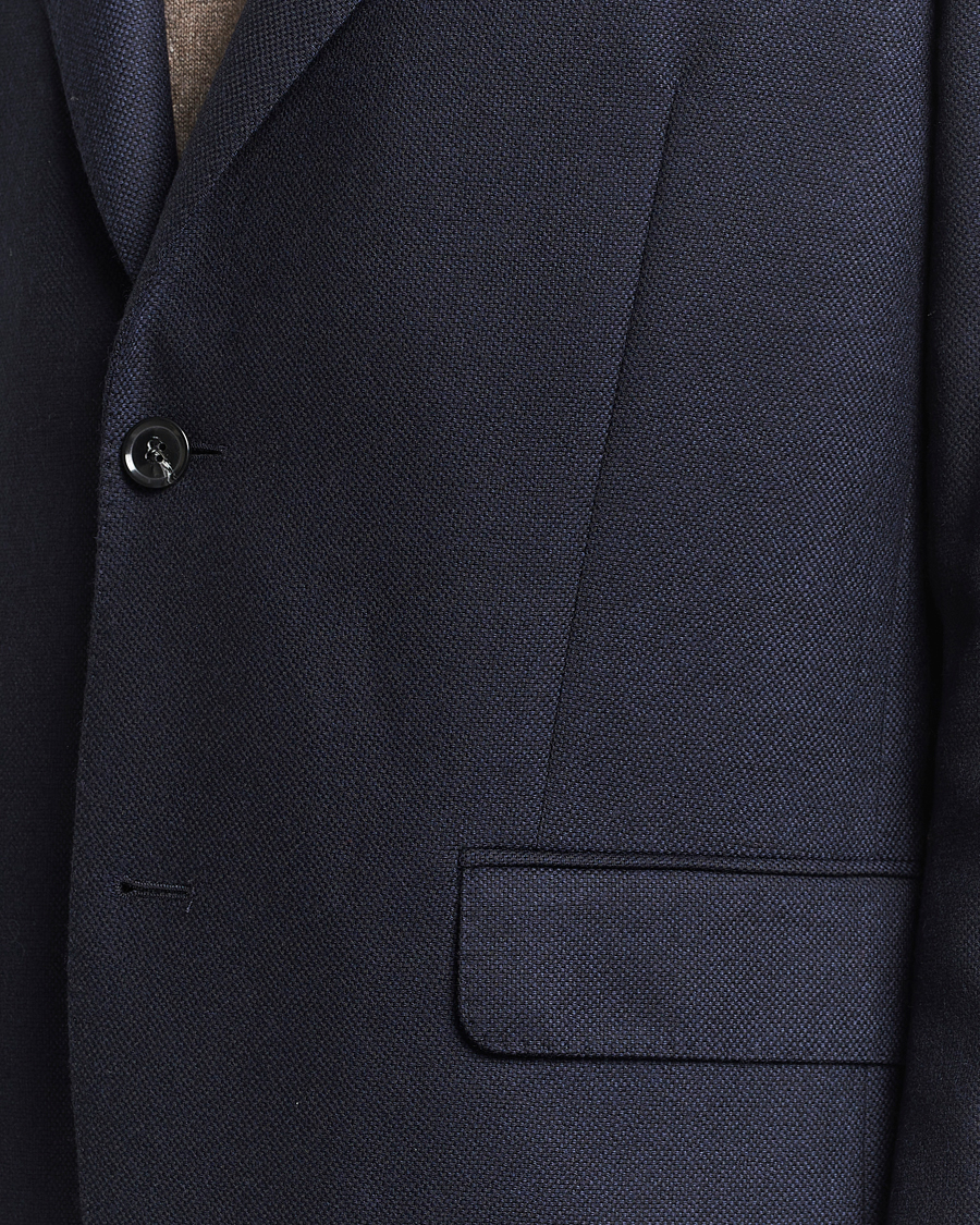 Herre | Dressjakker | Oscar Jacobson | Fogerty Structured Wool Blazer Navy