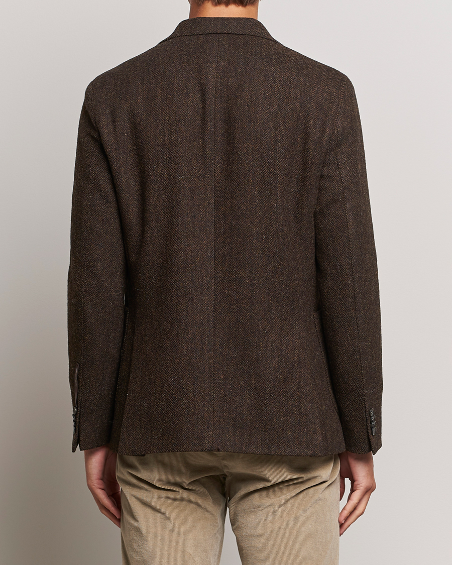 Herre | Dressjakker | Oscar Jacobson | Fogerty Moon Herringbone Tweed Blazer Brown