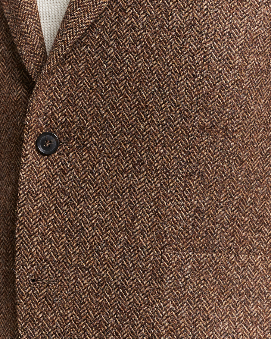 Herre | Dressjakker | Oscar Jacobson | Fogerty Moon Herringbone Tweed Blazer Beige