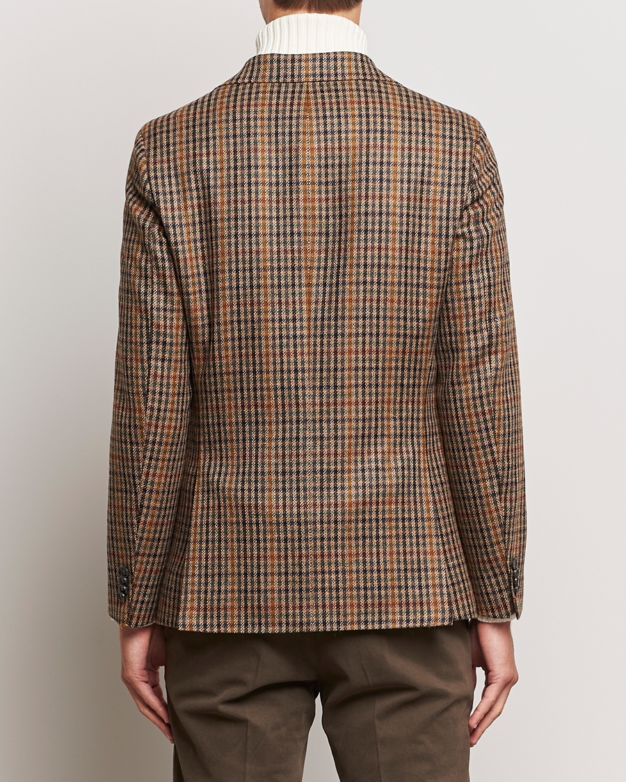Herre | Dressjakker | Oscar Jacobson | Eizer Houndstooth Wool/Cashmere Blazer Brown