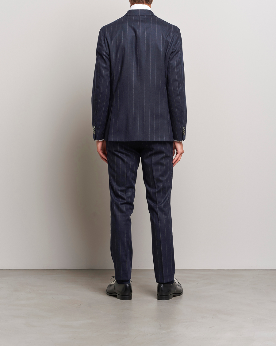 Herre | Dresser | Oscar Jacobson | Fogerty Denz Pinstripe Wool Suit Navy