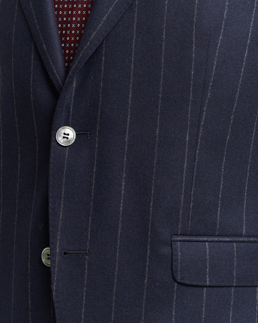 Herre | Dresser | Oscar Jacobson | Fogerty Denz Pinstripe Wool Suit Navy