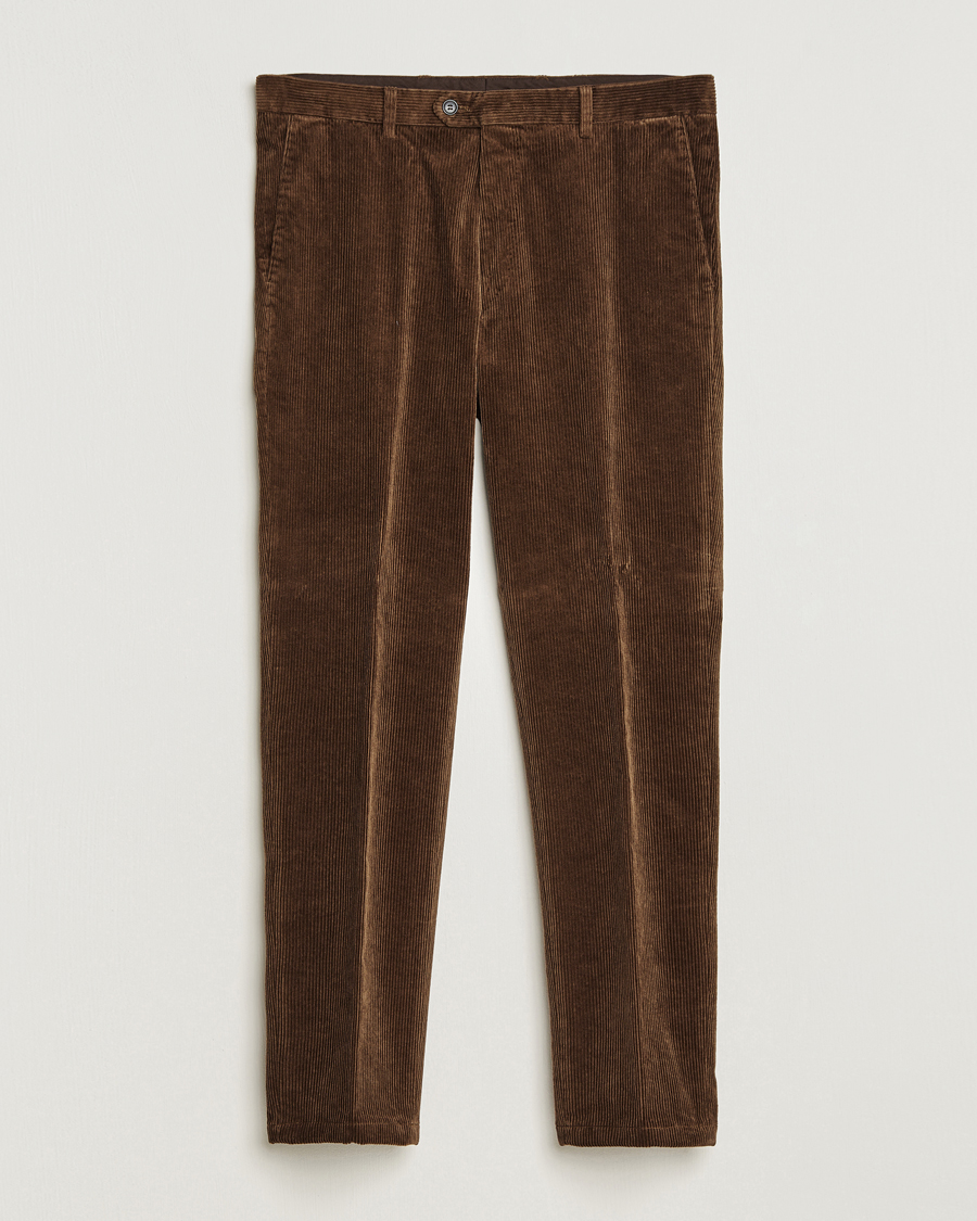 Herre | Bukser | Oscar Jacobson | Denz Corduroy Trousers Brown