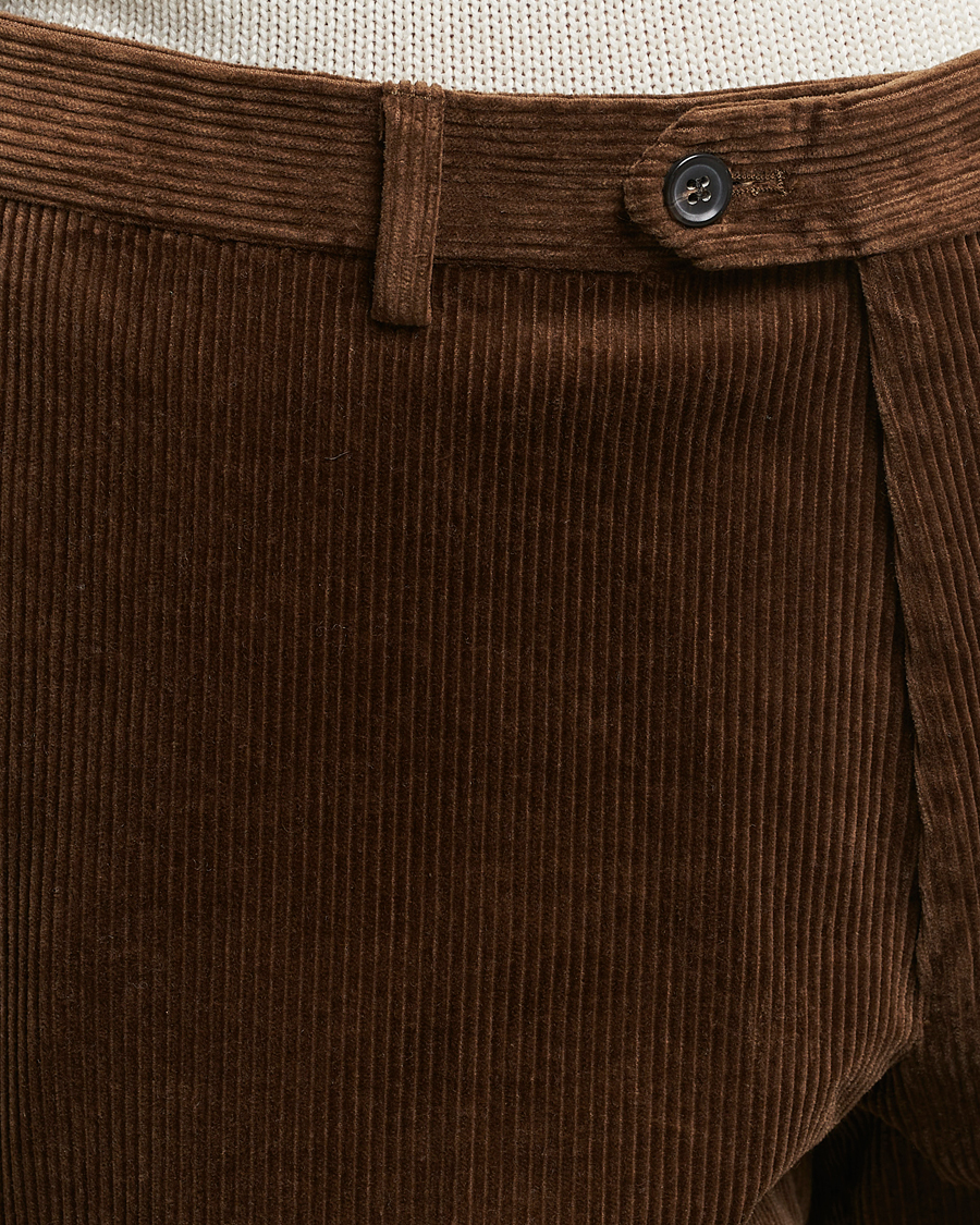 Herre | Bukser | Oscar Jacobson | Denz Corduroy Trousers Brown