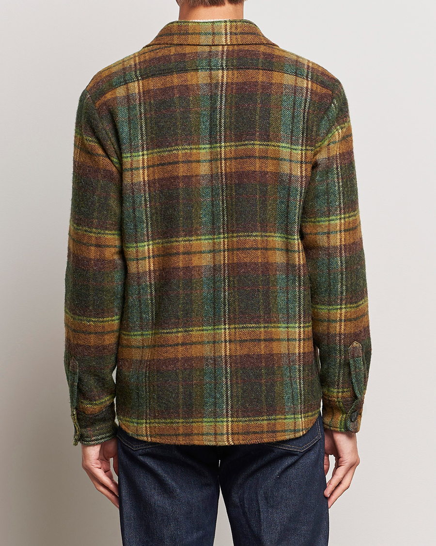 Herre | Skjorter | Oscar Jacobson | Maverick Moon Checked Overshirt Green