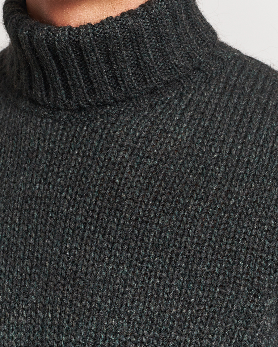 Herre | Gensere | Oscar Jacobson | Rod Wool/Alpaca Heavy Knit Rollneck Green