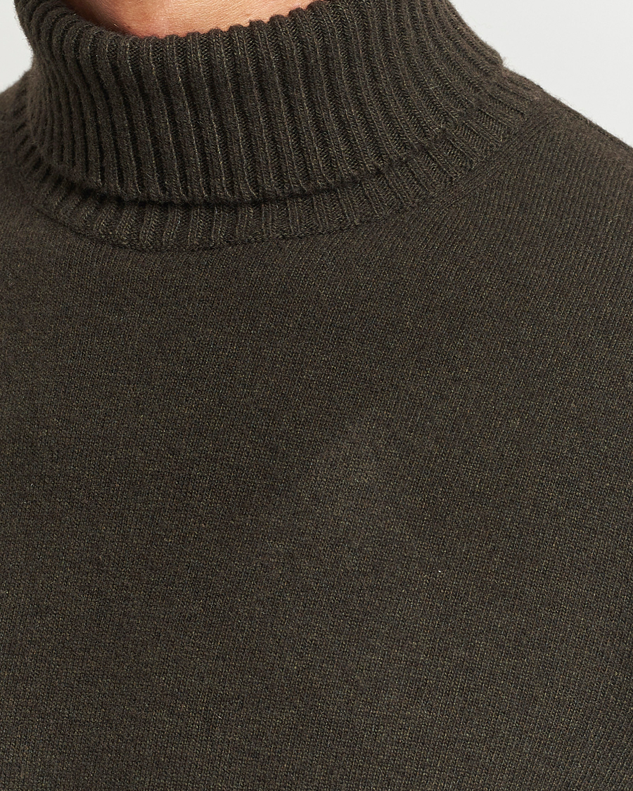 Herre | Gensere | Oscar Jacobson | Salim Wool/Cashmere Rollneck Green