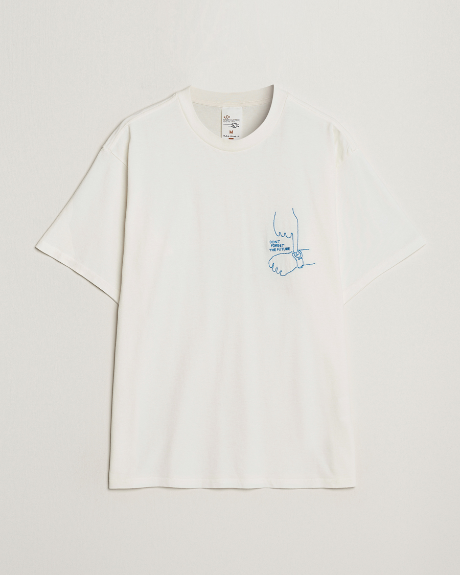 Herre | T-Shirts | Nudie Jeans | Koffe Future Crew Neck T-Shirt Off White
