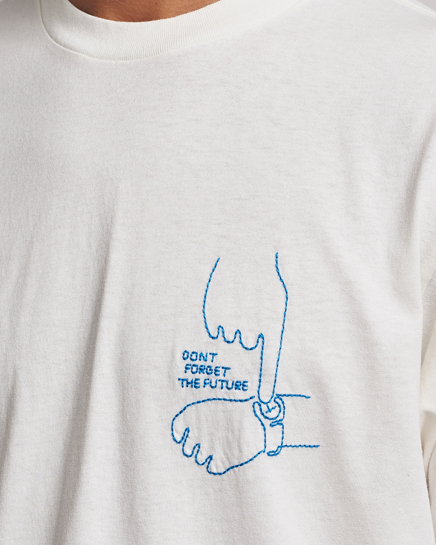 Herre | T-Shirts | Nudie Jeans | Koffe Future Crew Neck T-Shirt Off White