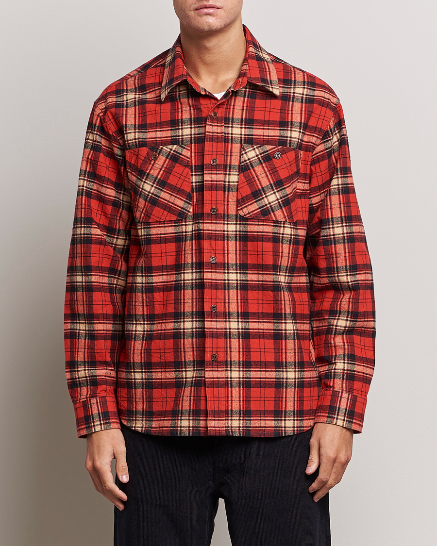 Herre | Skjorter | Nudie Jeans | Filip Flannel Checked Shirt Red