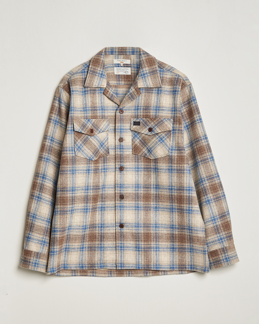 Herre | Skjorter | Nudie Jeans | Vincent Wool Checked Overshirt Multi