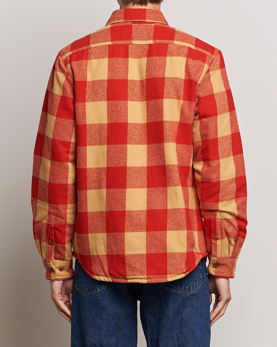 Herre | Jakker | Nudie Jeans | Glenn Padded Checked Shirt Jacket Red