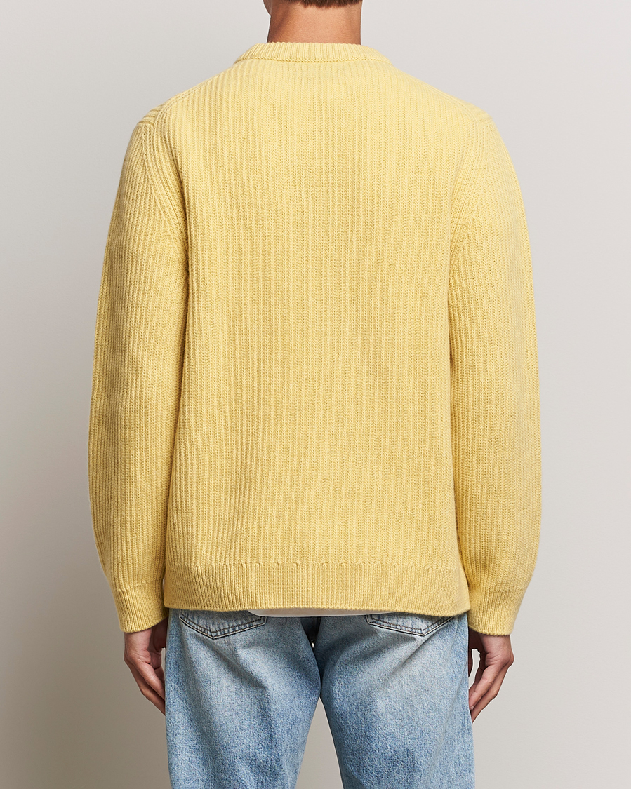 Herre | Gensere | Nudie Jeans | August Wool Rib Knitted Sweater Citra Yellow