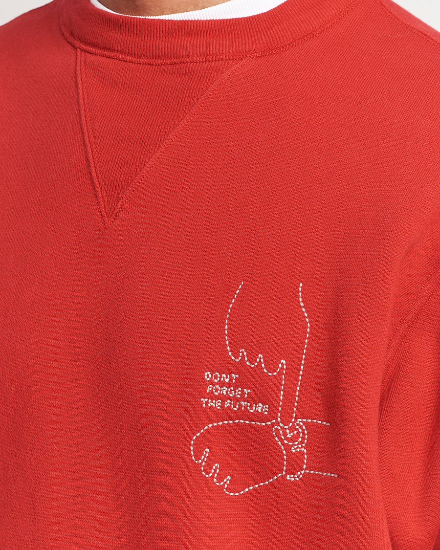 Herre | Gensere | Nudie Jeans | Lasse Future Crew Neck Sweatshirt Red Alert