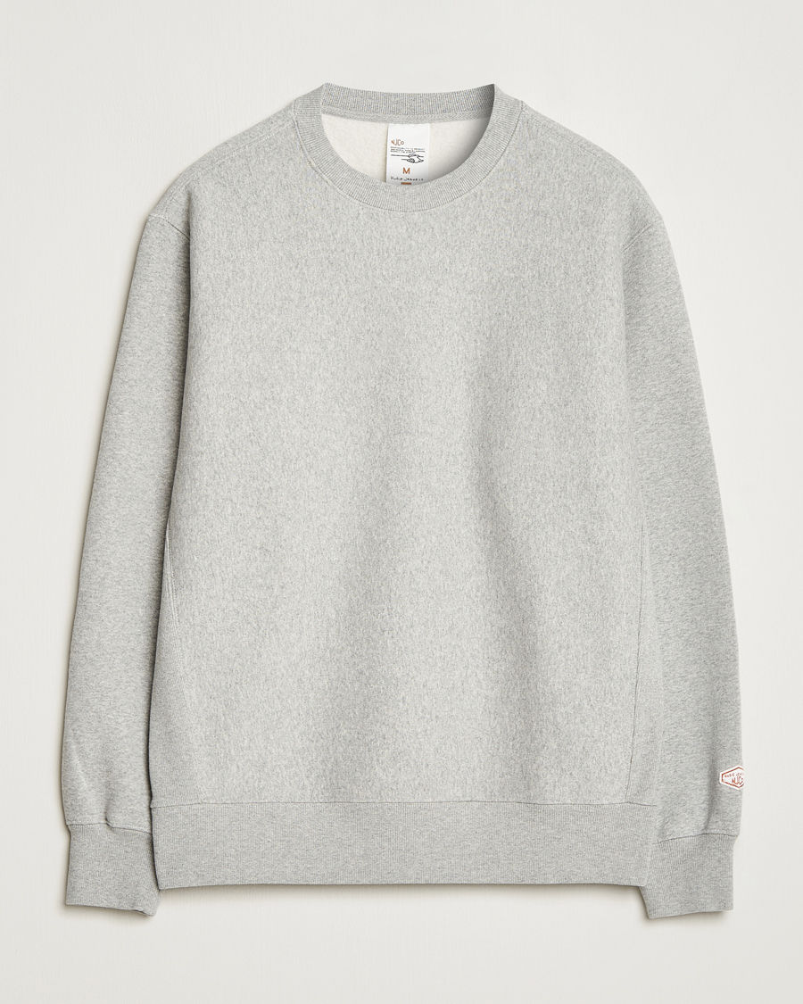 Herre | Gensere | Nudie Jeans | Hasse Crew Neck Sweatshirt Grey Melange