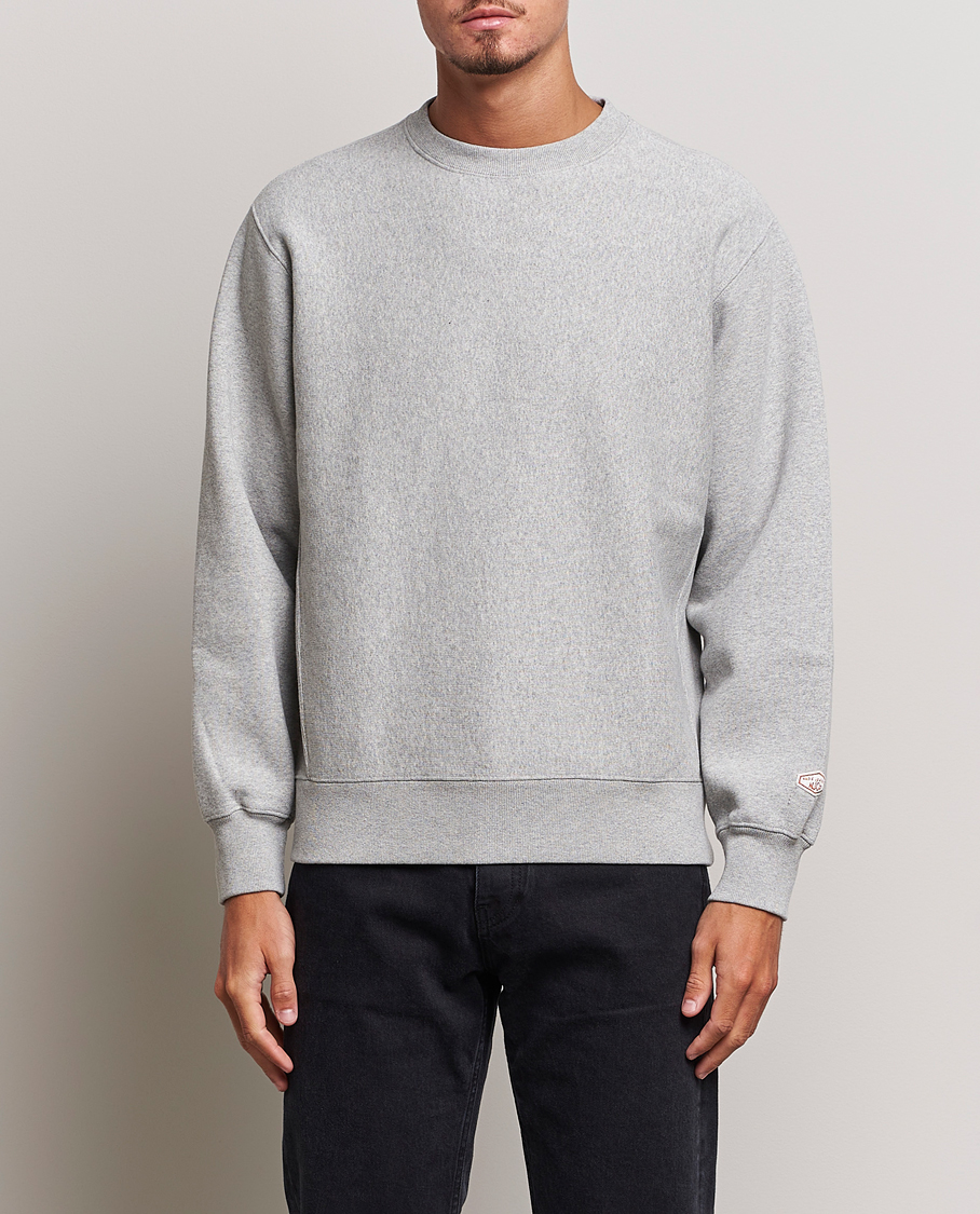 Herr | Grå Sweatshirts | Nudie Jeans | Hasse Crew Neck Sweatshirt Grey Melange