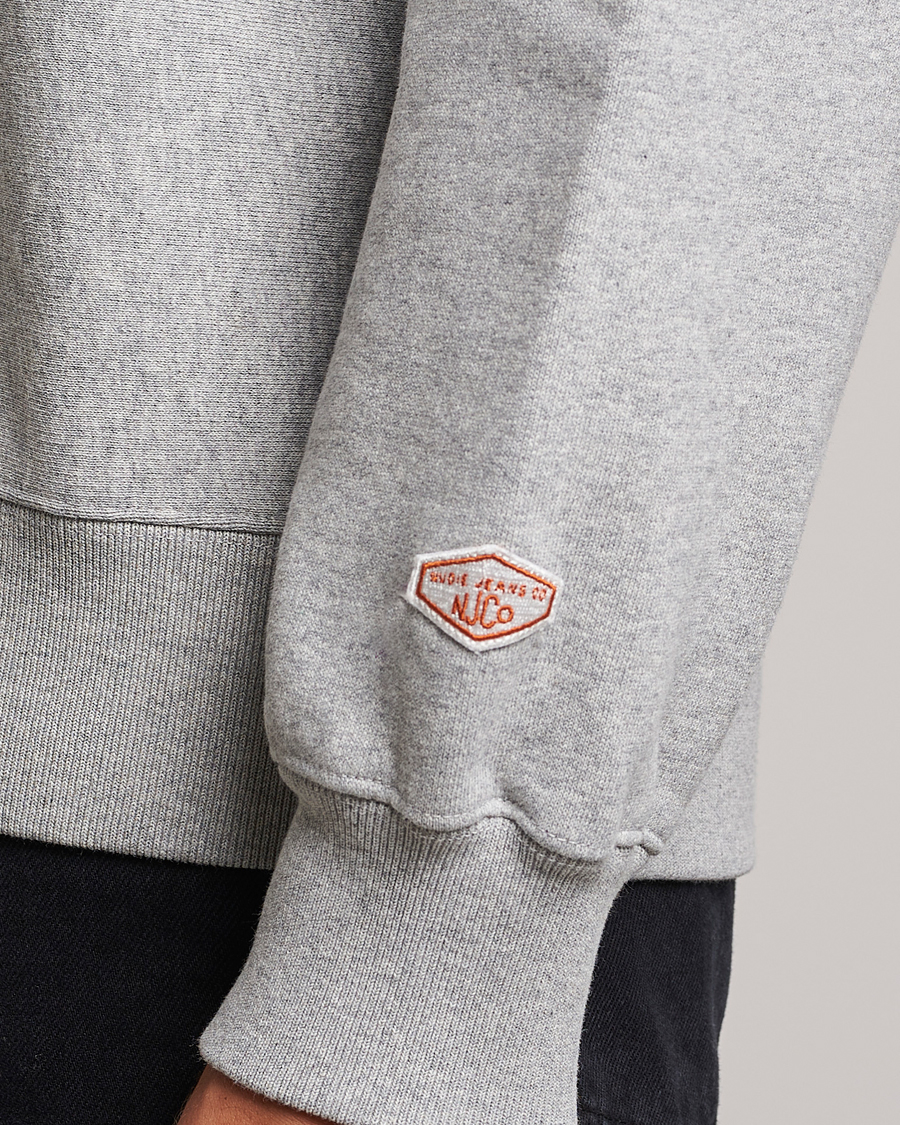 Herre | Gensere | Nudie Jeans | Hasse Crew Neck Sweatshirt Grey Melange