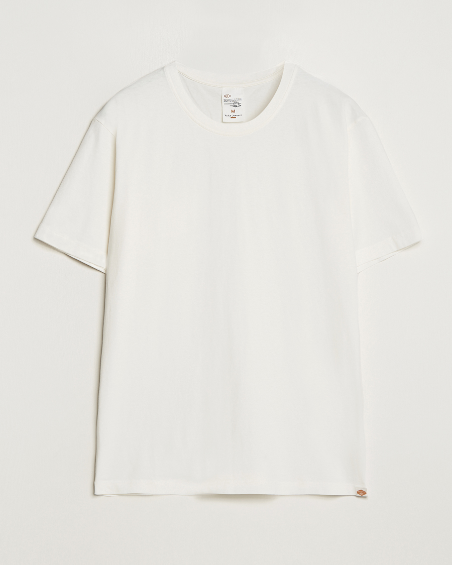 Herre | T-Shirts | Nudie Jeans | Uno Everyday Crew Neck T-Shirt Chalk White