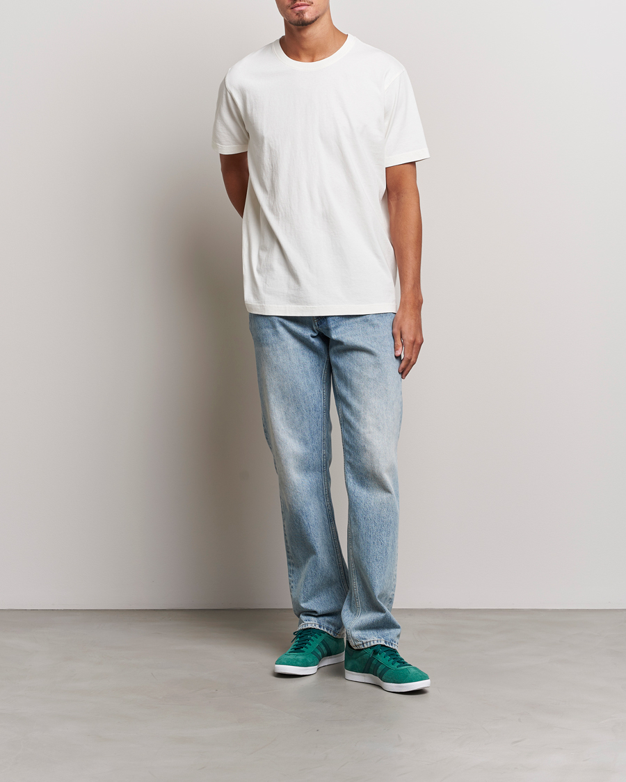 Herre | T-Shirts | Nudie Jeans | Uno Everyday Crew Neck T-Shirt Chalk White