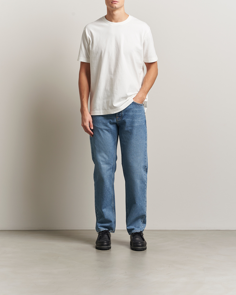Herre | T-Shirts | Nudie Jeans | Uno Everyday Crew Neck T-Shirt Chalk White