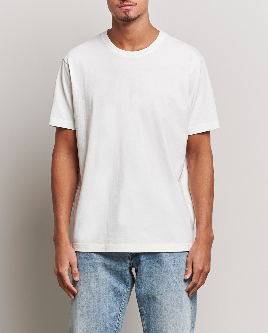 Herre | Hvite t-shirts | Nudie Jeans | Uno Everyday Crew Neck T-Shirt Chalk White