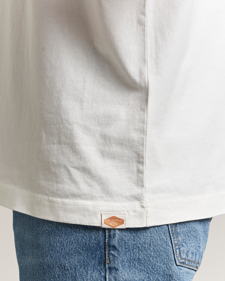 Herre | T-Shirts | Nudie Jeans | Uno Everyday Crew Neck T-Shirt Chalk White