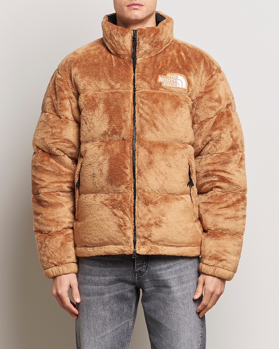 Herre |  | The North Face | urb1996 Retro Nuptse Fleece Velour Jacket Almond Butter