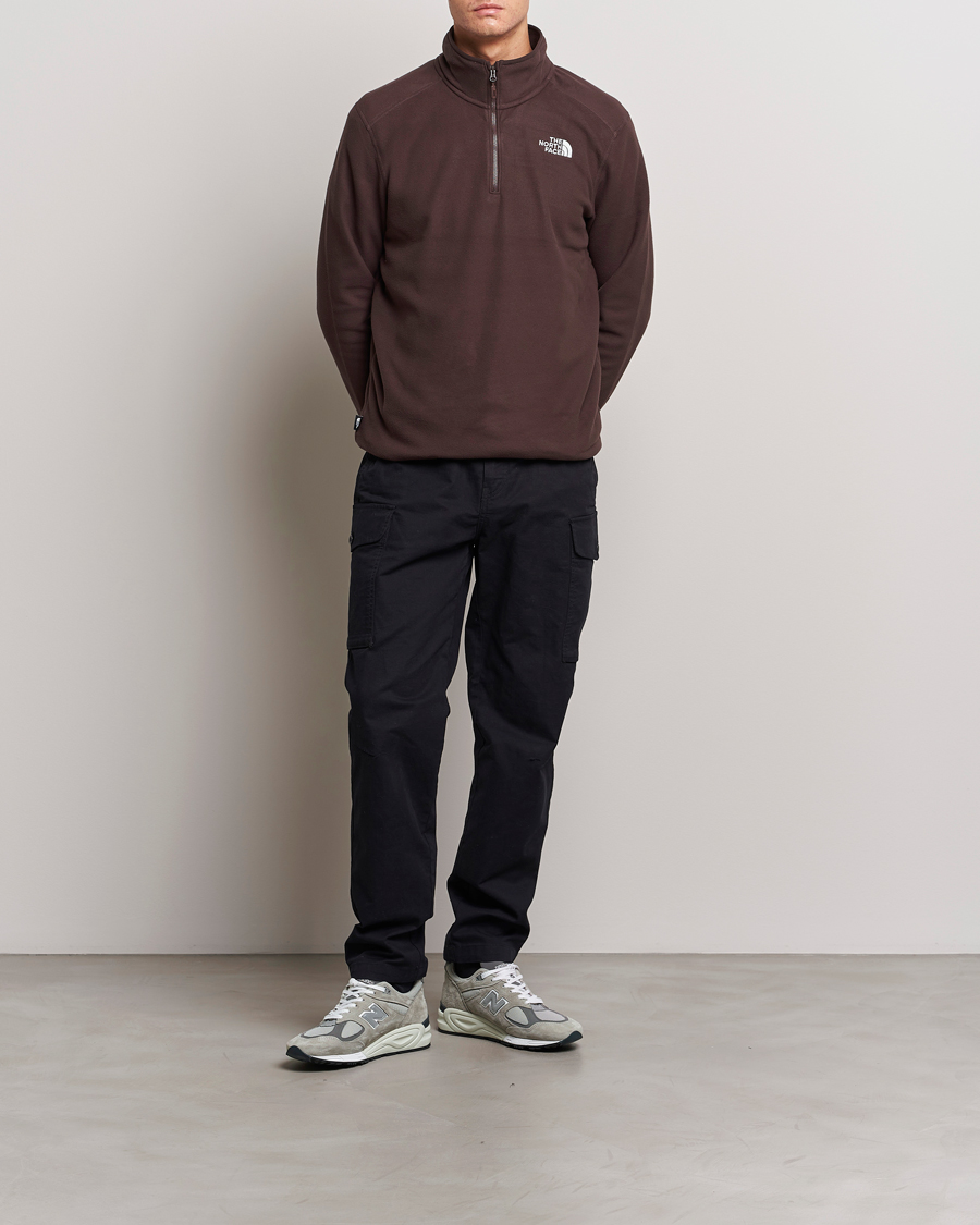 Herre | Gensere | The North Face | 100 Glacier 1/4 Zip Coal Brown