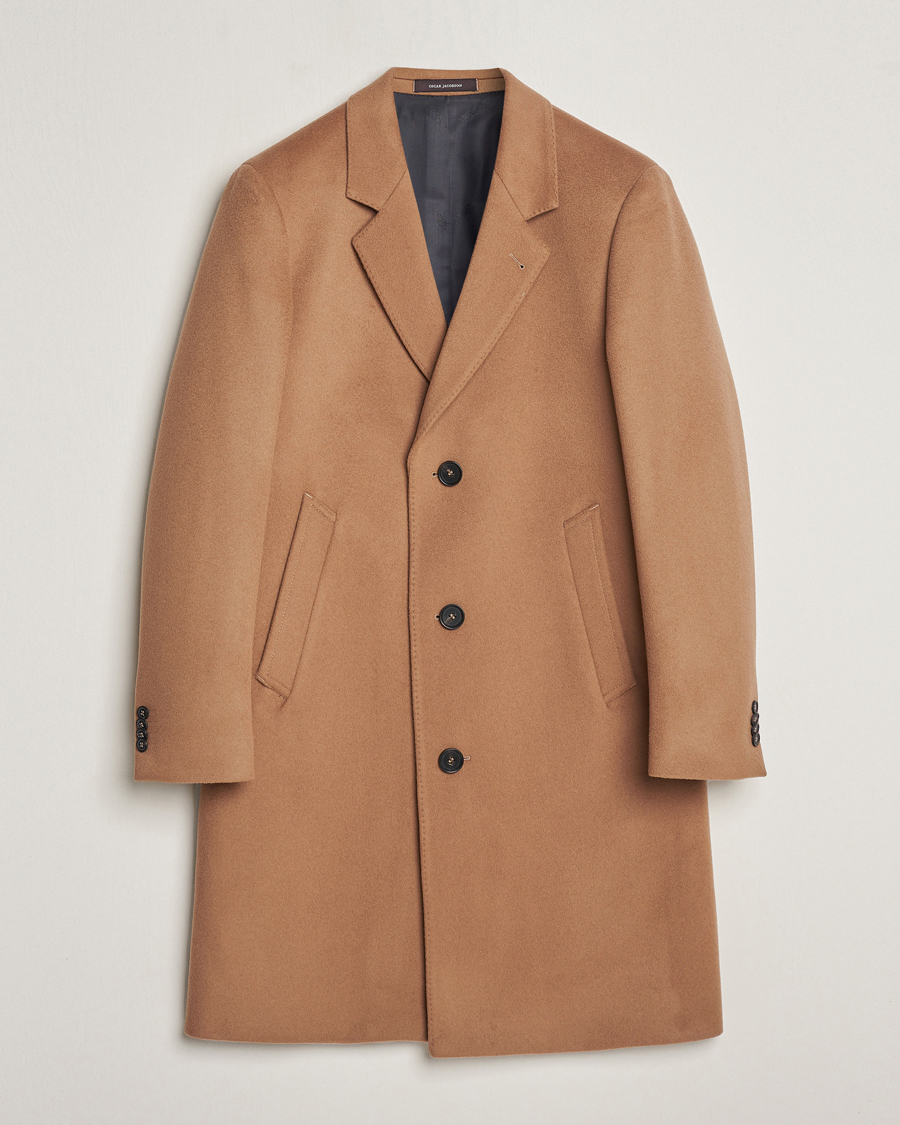 Herre | Jakker | Oscar Jacobson | Shaw Wool/Cashmere Coat Camel