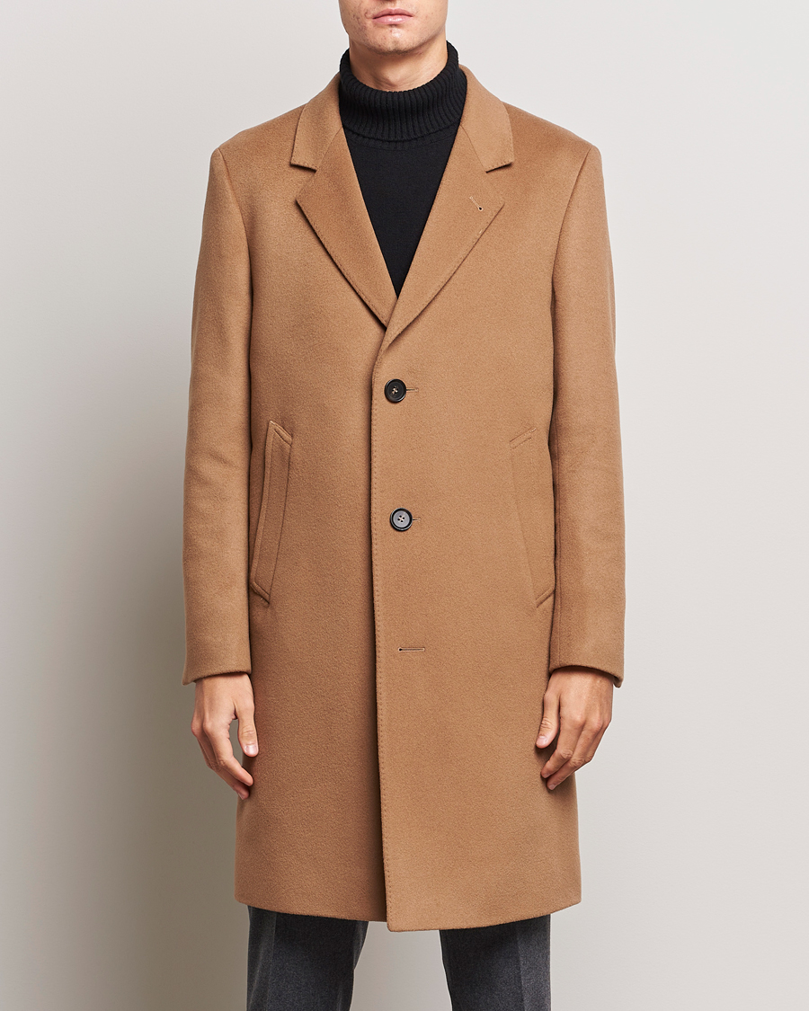Herre | Jakker | Oscar Jacobson | Shaw Wool/Cashmere Coat Camel