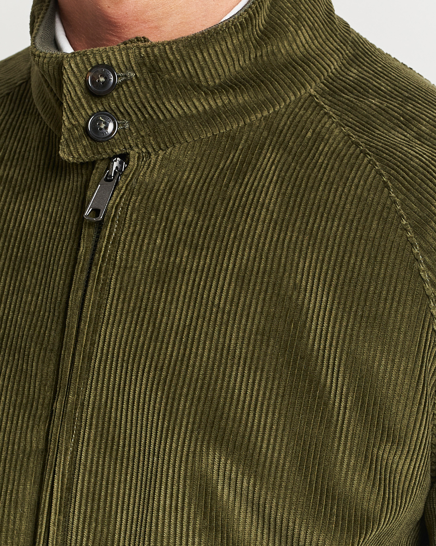 Herre | Jakker | Baracuta | G9 Pocket Padded Cord Harrington Jacket Olive