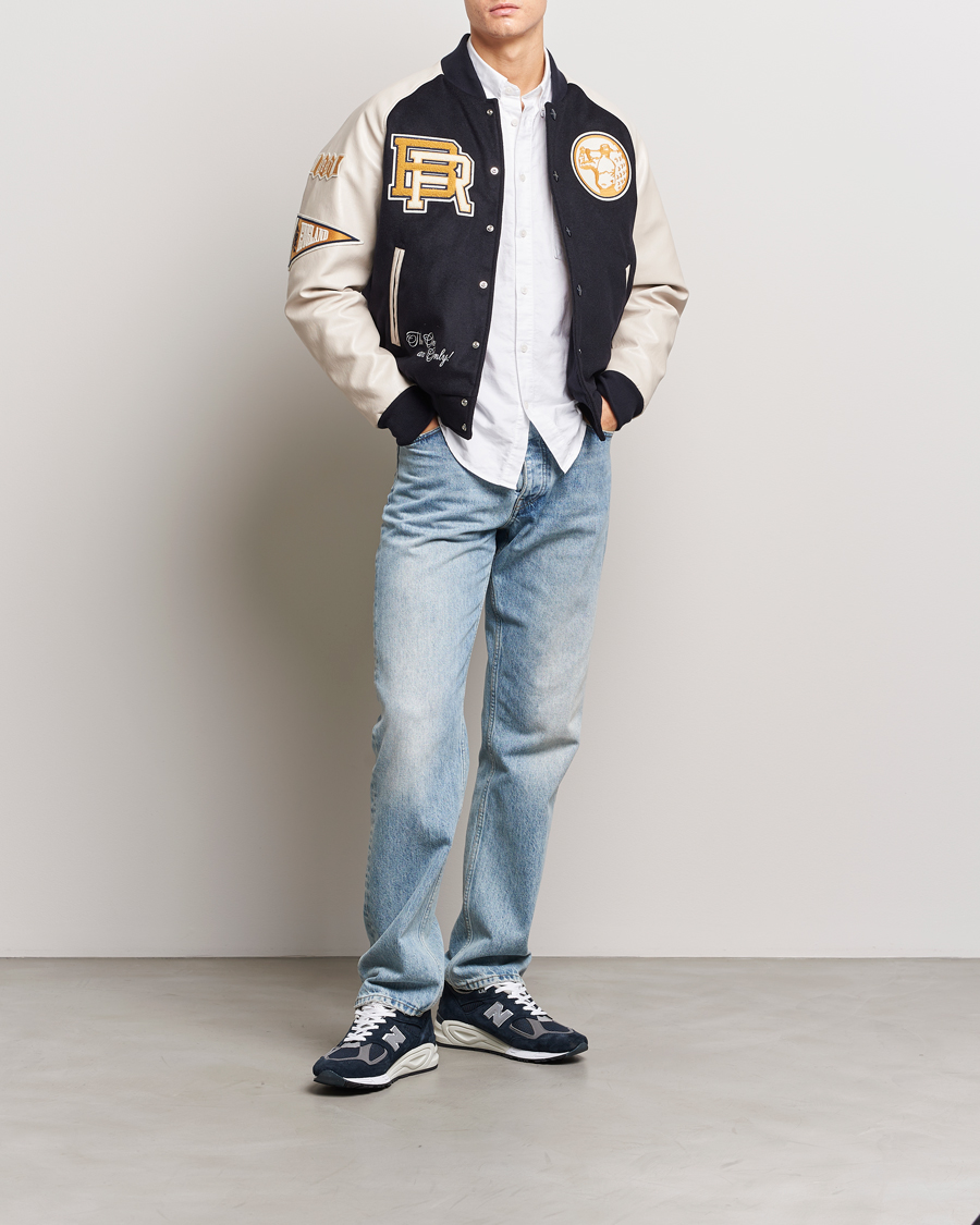 Herre | Jakker | Baracuta | Wool Varsity Jacket Dark Navy