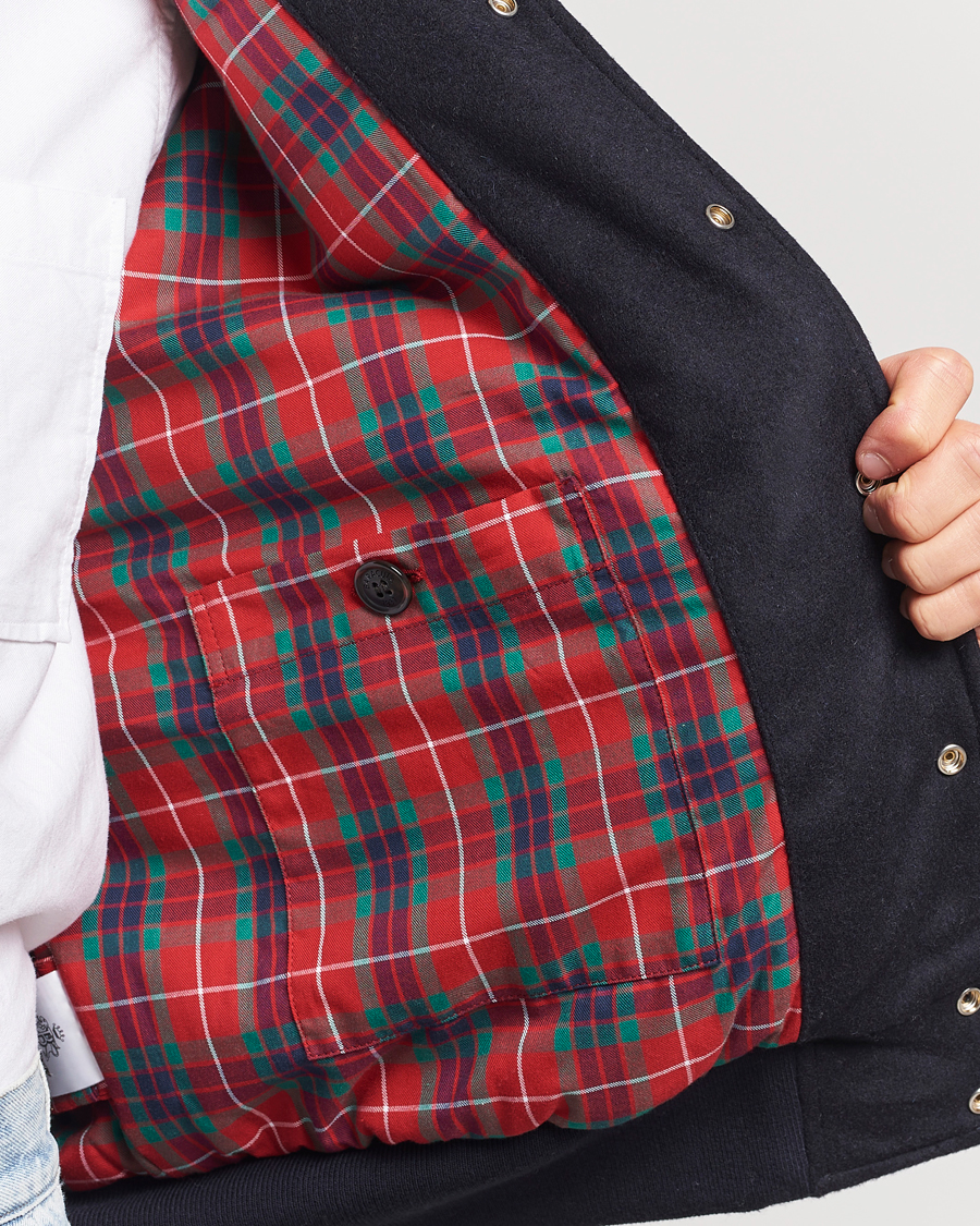 Herre | Jakker | Baracuta | Wool Varsity Jacket Dark Navy