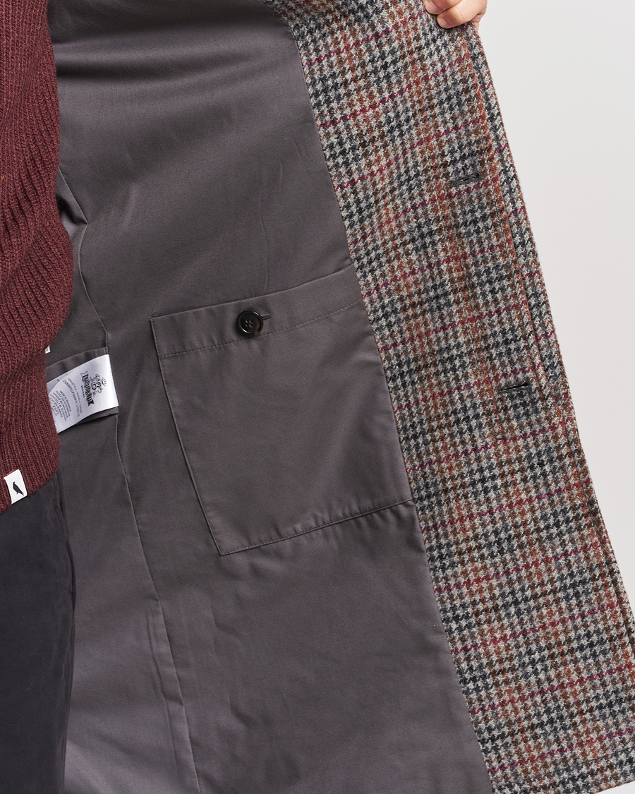 Herre | Jakker | Baracuta | Paul Houndstooth Wool Coat Grey