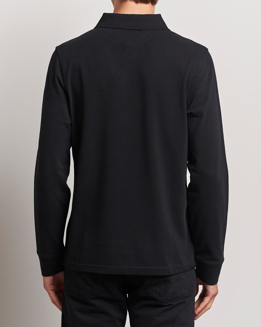 Herre | Pikéer | Barbour International | Essential Long Sleeve Polo Black