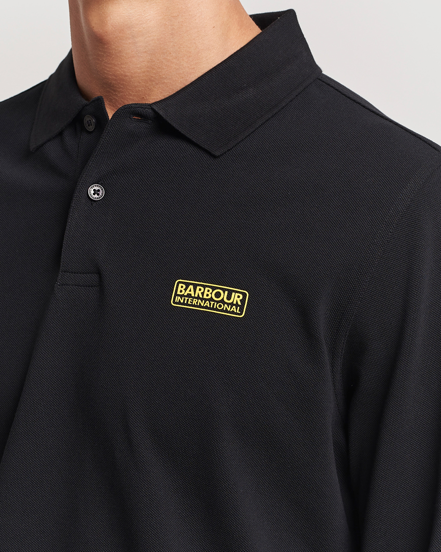 Herre | Pikéer | Barbour International | Essential Long Sleeve Polo Black