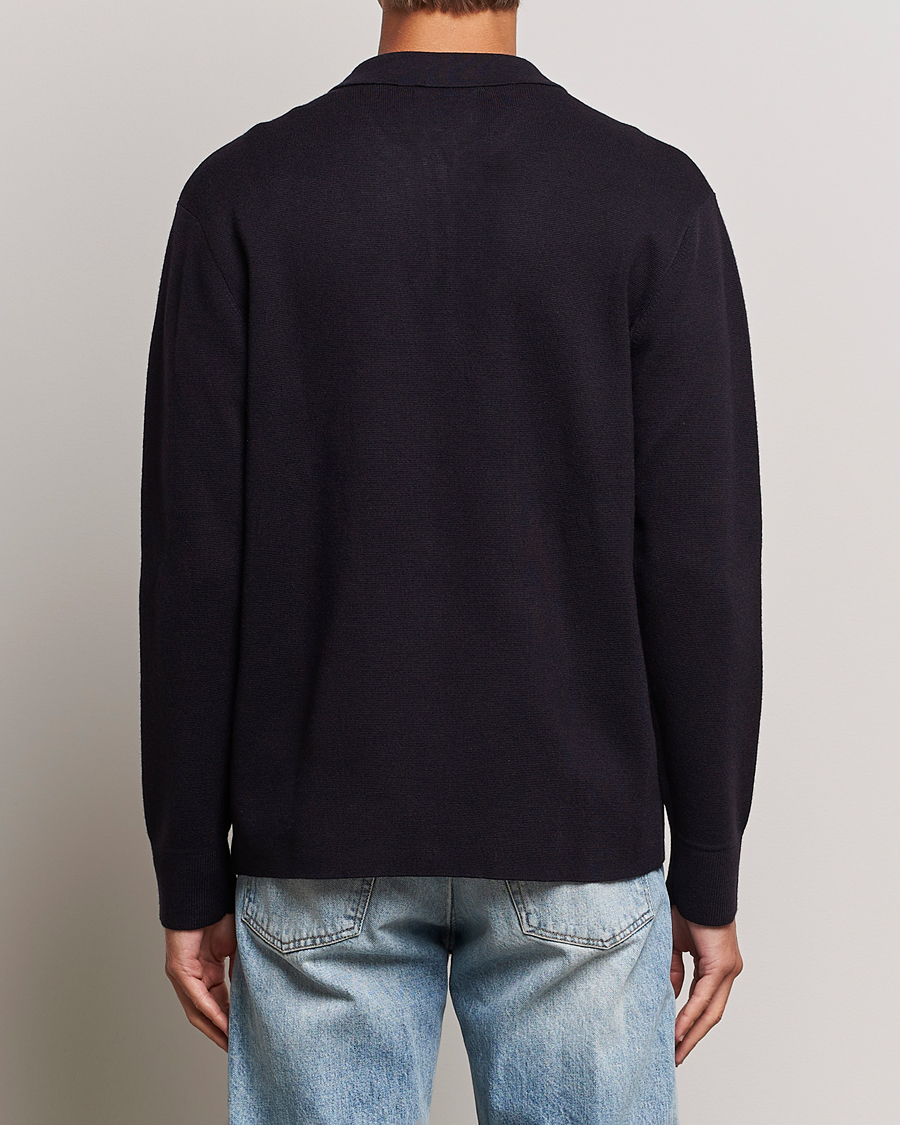 Herre | Gensere | NN07 | Harald Cotton/Modal Full Zip Navy Blue