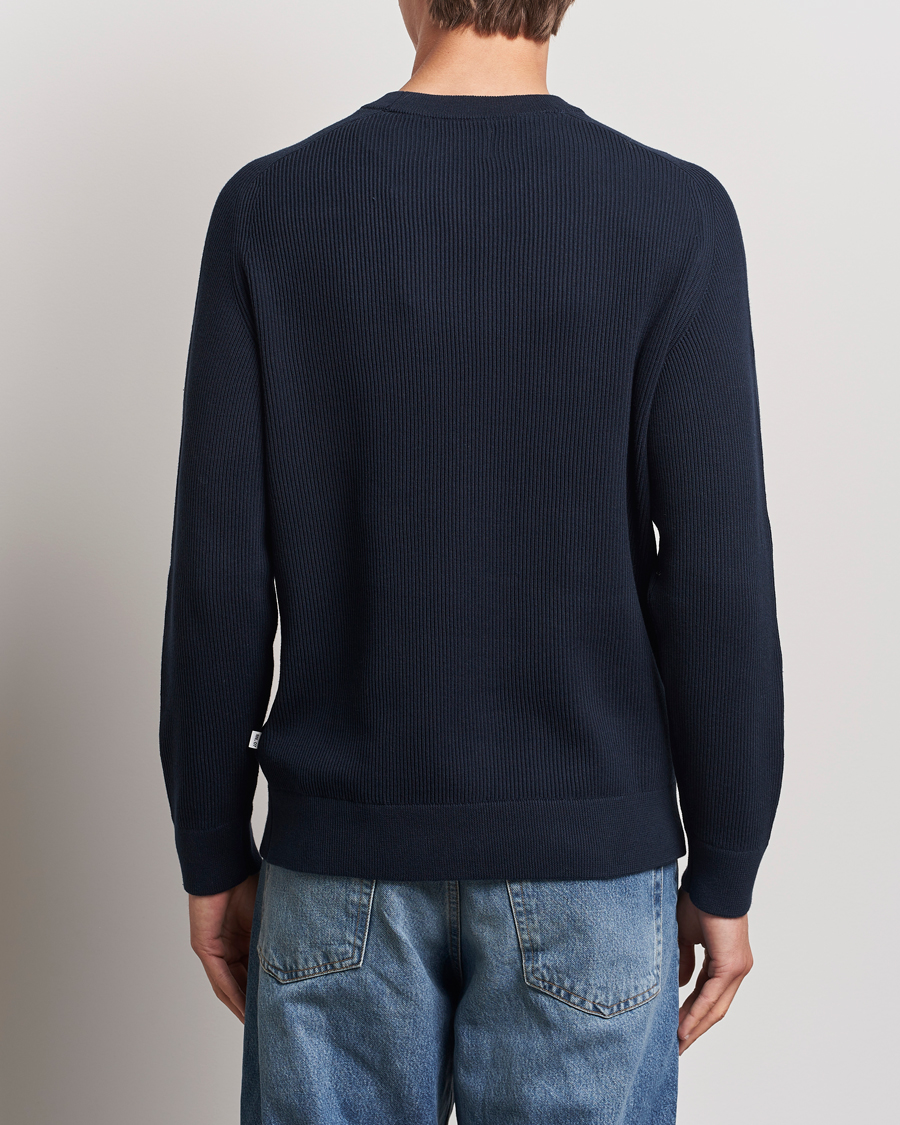 Herre | Gensere | NN07 | Kevin Cotton Knitted Sweater Navy Blue