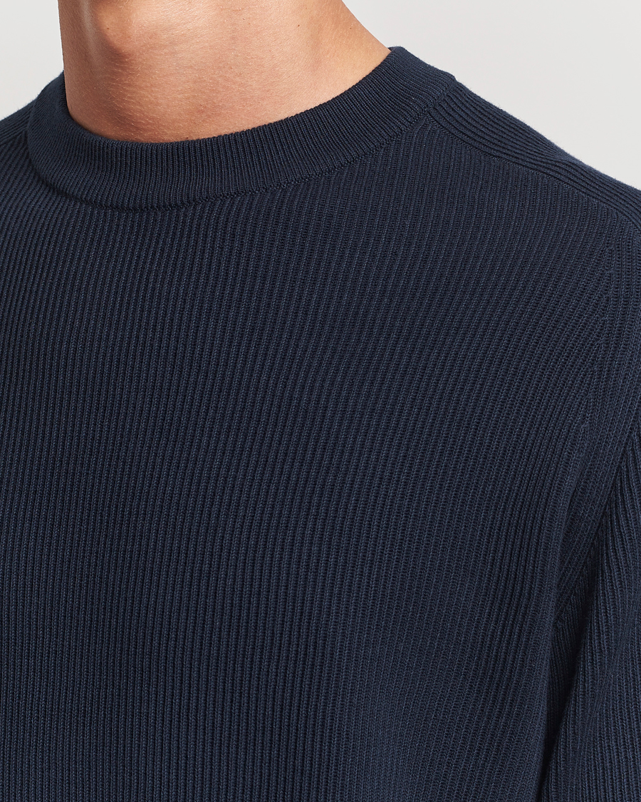 Herre | Gensere | NN07 | Kevin Cotton Knitted Sweater Navy Blue