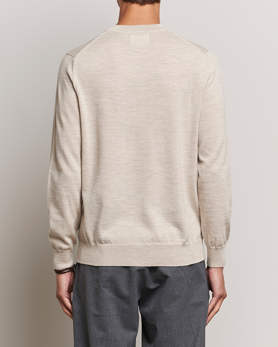Herre | Gensere | NN07 | Ted Merino Crew Neck Pullover Light Khaki Melange
