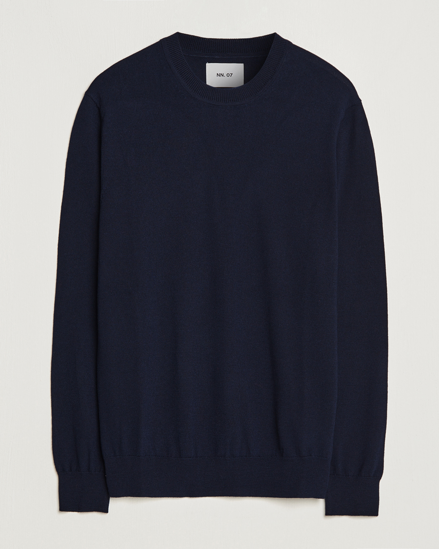 Herre | Gensere | NN07 | Ted Merino Crew Neck Pullover Navy Blue