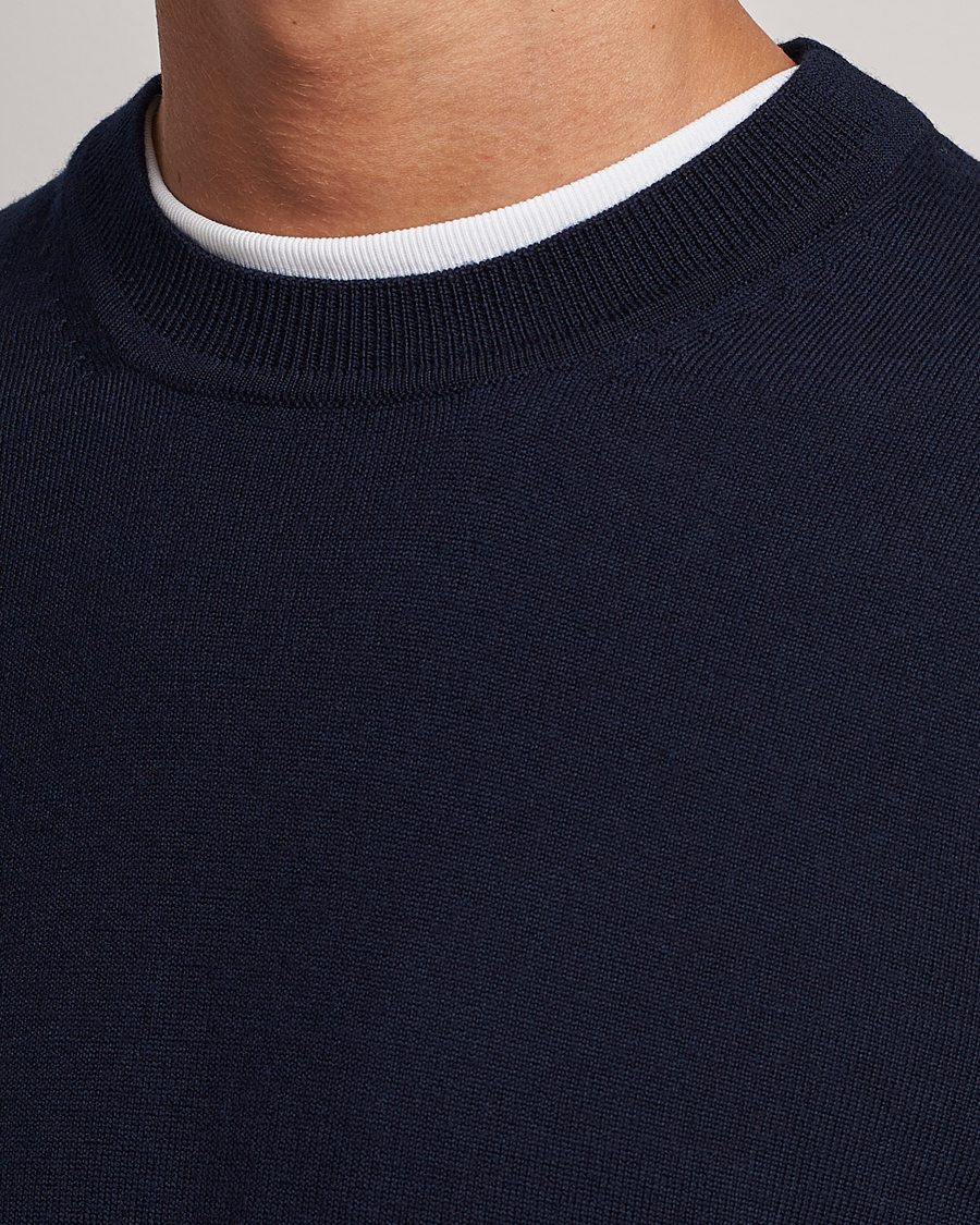 Herre | Gensere | NN07 | Ted Merino Crew Neck Pullover Navy Blue