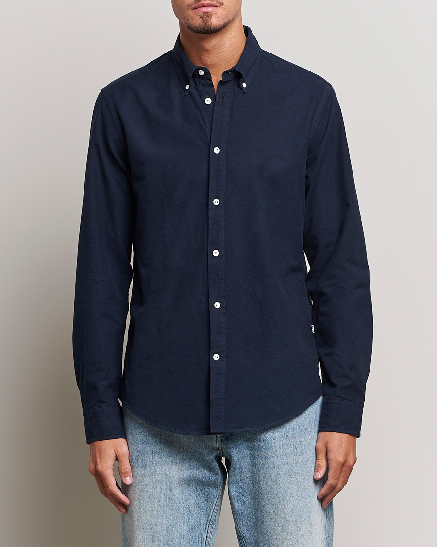 Herre | Casual | NN07 | Arne Button Down Oxford Shirt Navy Blue