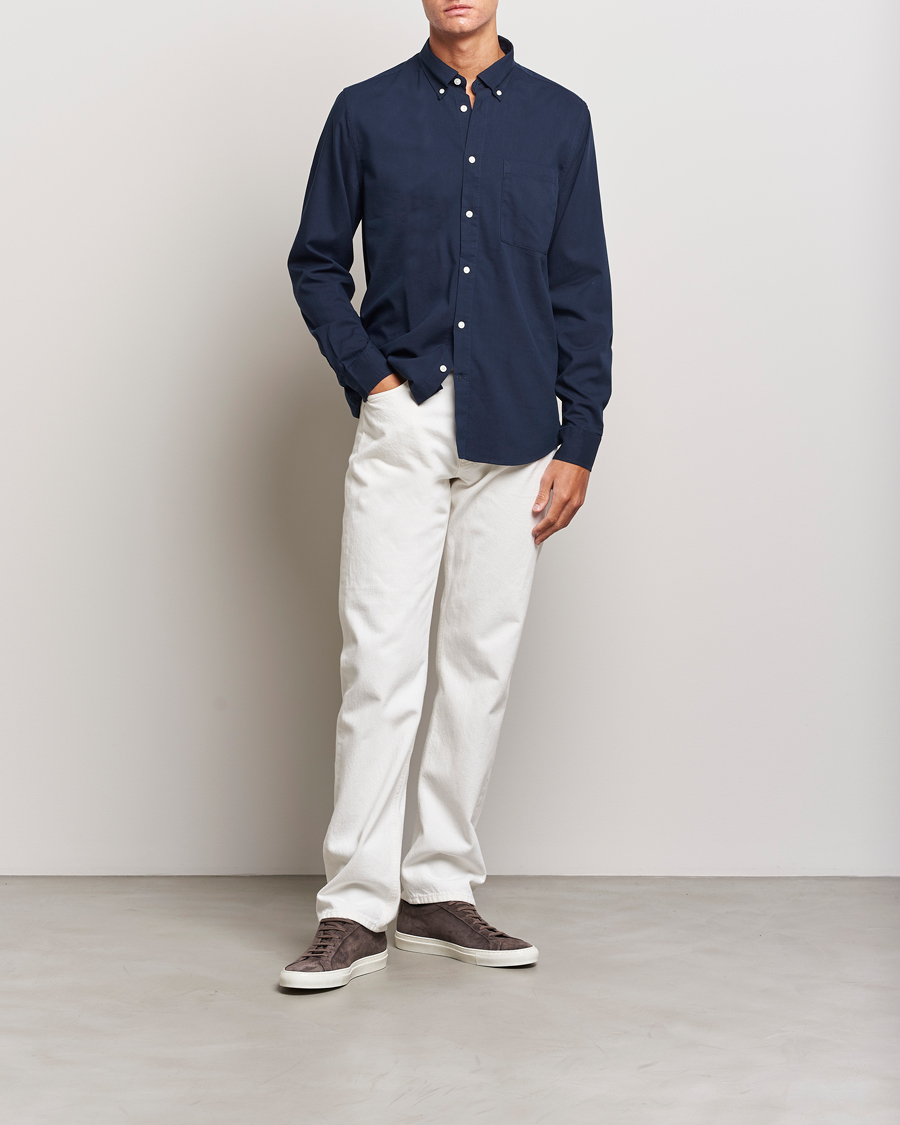 Herre | Skjorter | NN07 | Arne Tencel Shirt Navy Blue
