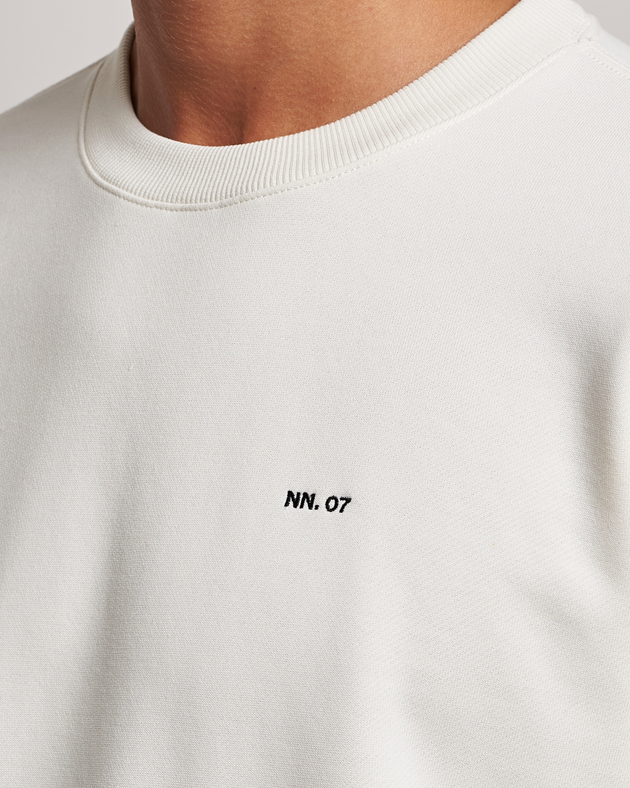 Herre | Gensere | NN07 | Briggs Logo Crew Neck Sweatshirt Off White