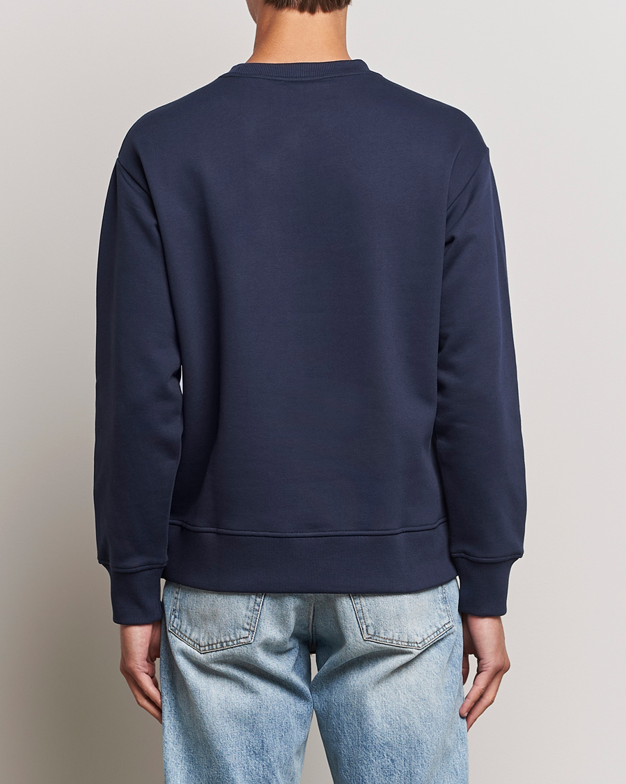 Herre | Gensere | NN07 | Briggs Logo Crew Neck Sweatshirt Navy Blue