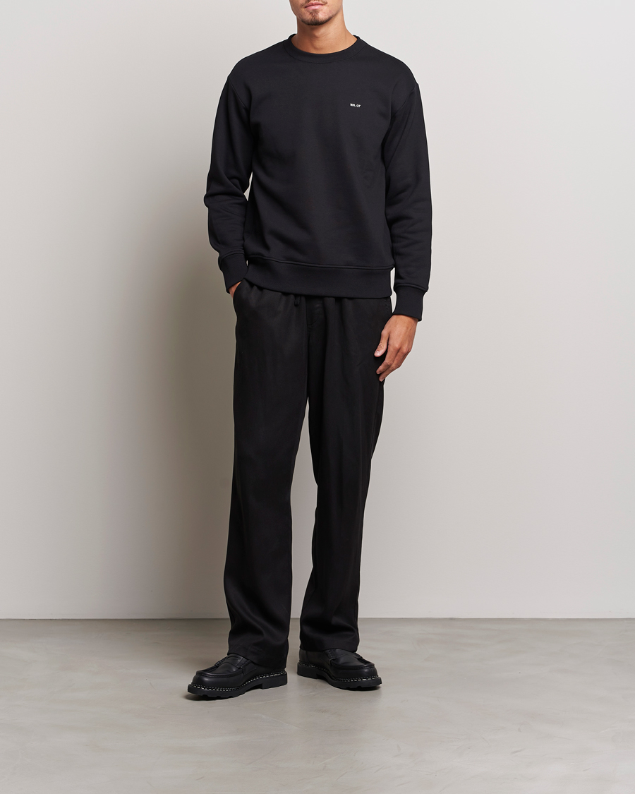 Herre | Gensere | NN07 | Briggs Logo Crew Neck Sweatshirt Black